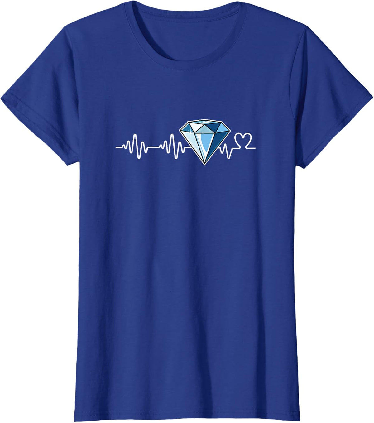 Diamond Painter Heartbeat Men Women Funny Diamond Painting T-Shirt - Royal Blue