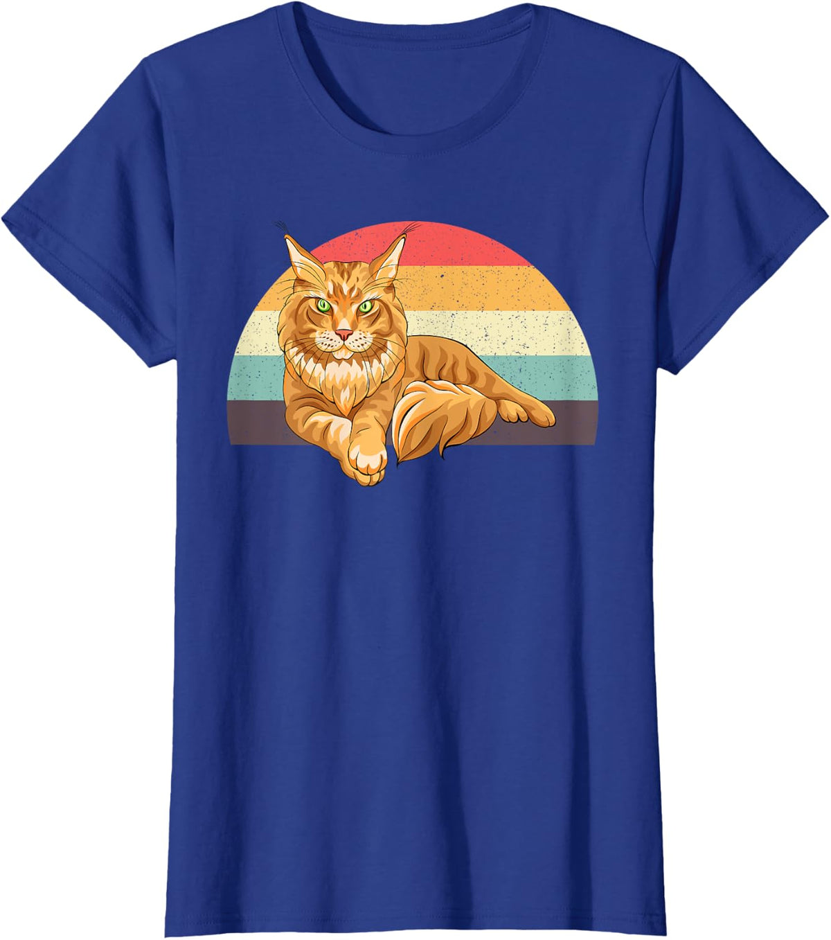 Maine Coon Cute Cat T-Shirt - Royal Blue