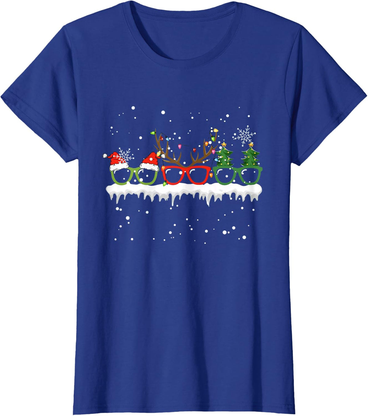 Optometrist Christmas Tree Glasses Costume Santa Optometry T-Shirt - Royal Blue
