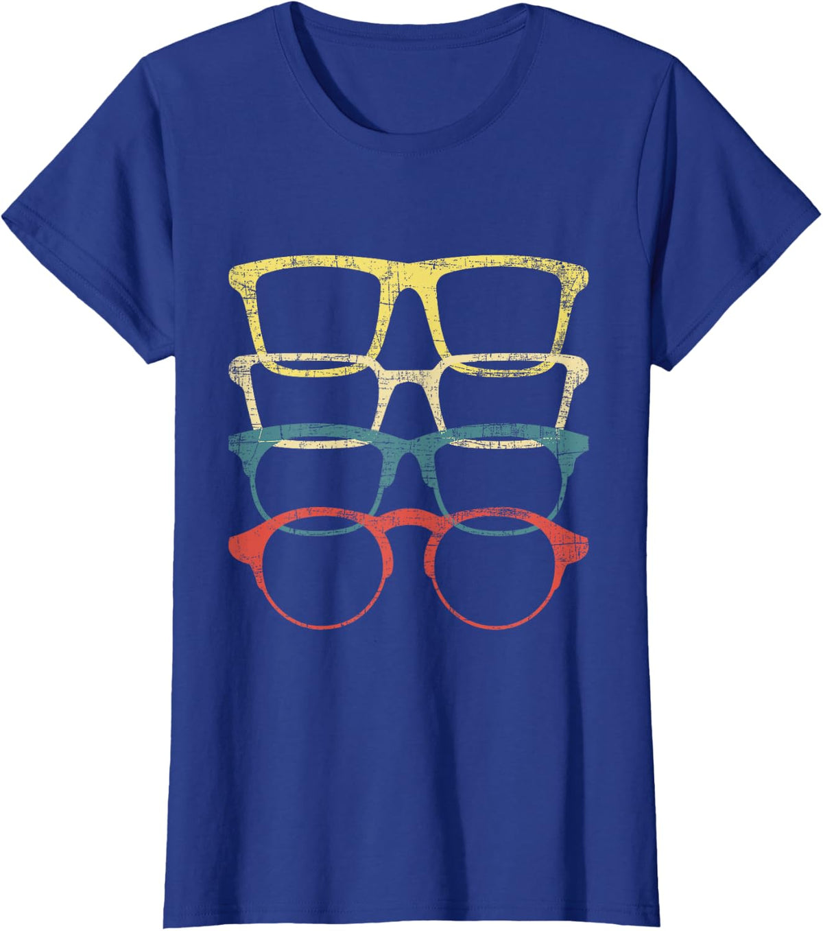 Retro Eyeglasses Optometrist Ophthalmologist Eye Doctor Tees T-Shirt - Royal Blue