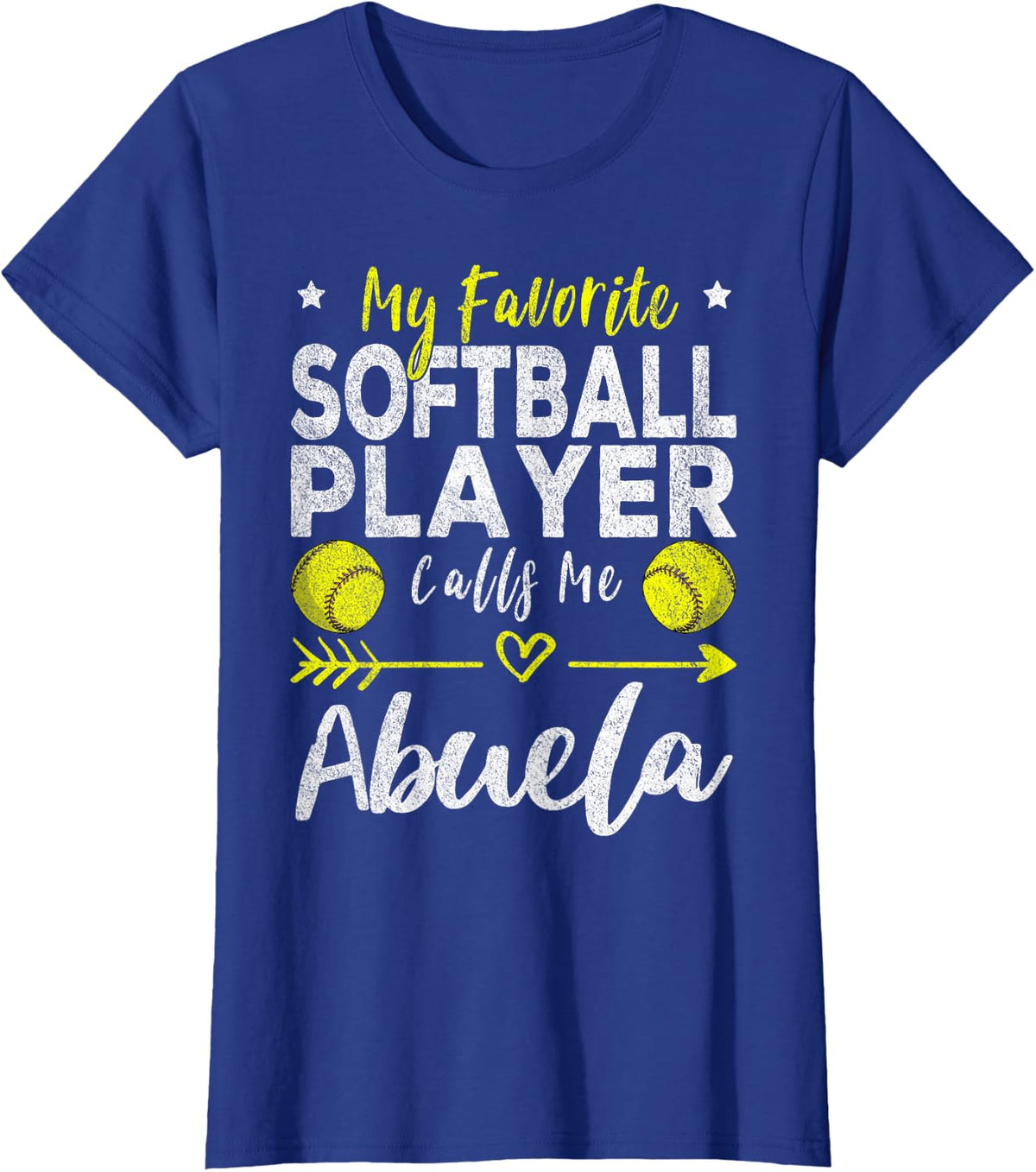 My Favorite Softball Player Calls Me Abuela Spanish Mexican T-Shirt - Royal Blue