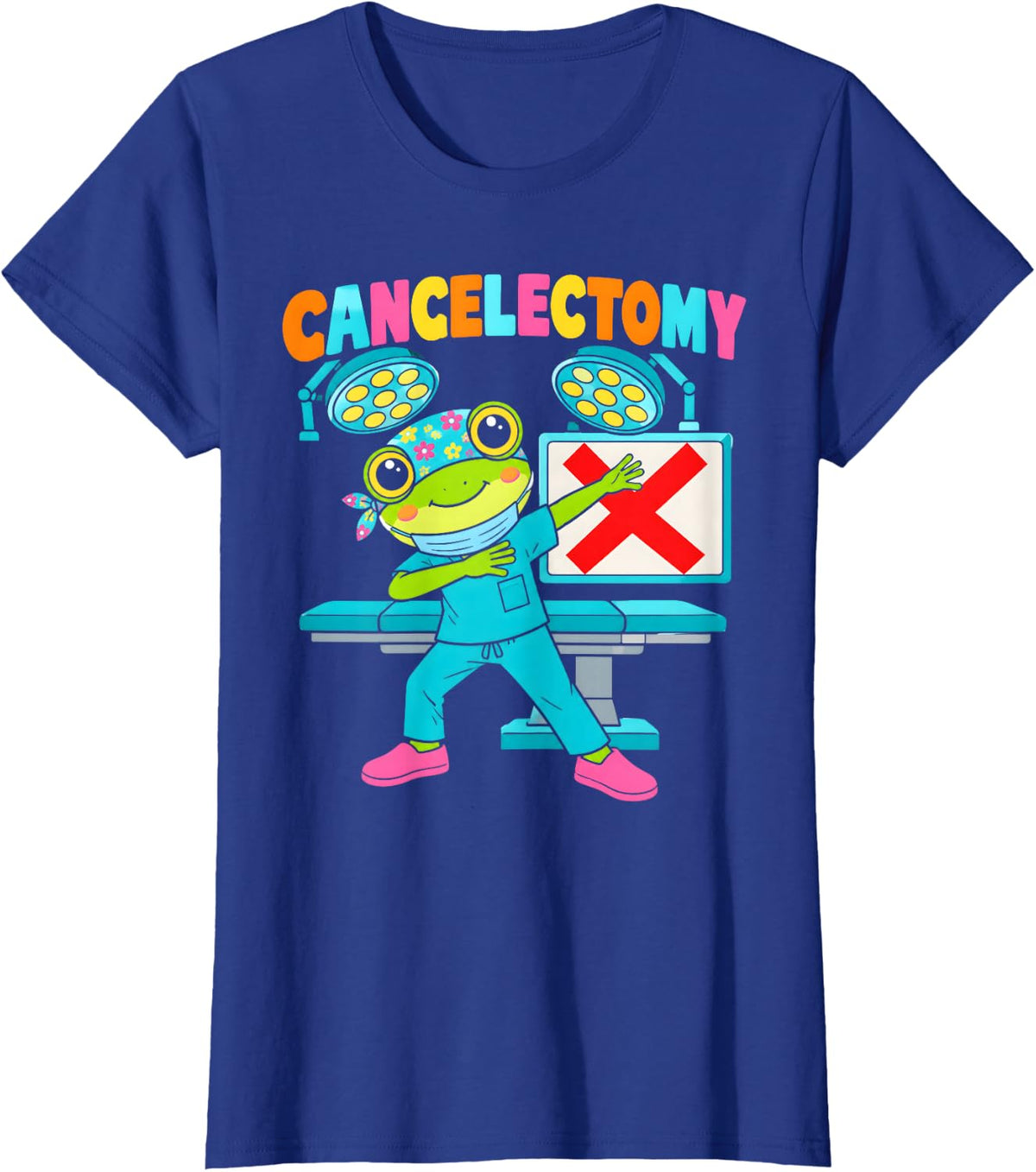 Cancelectomy Operating Room OR Nurse Frog T-Shirt - Royal Blue
