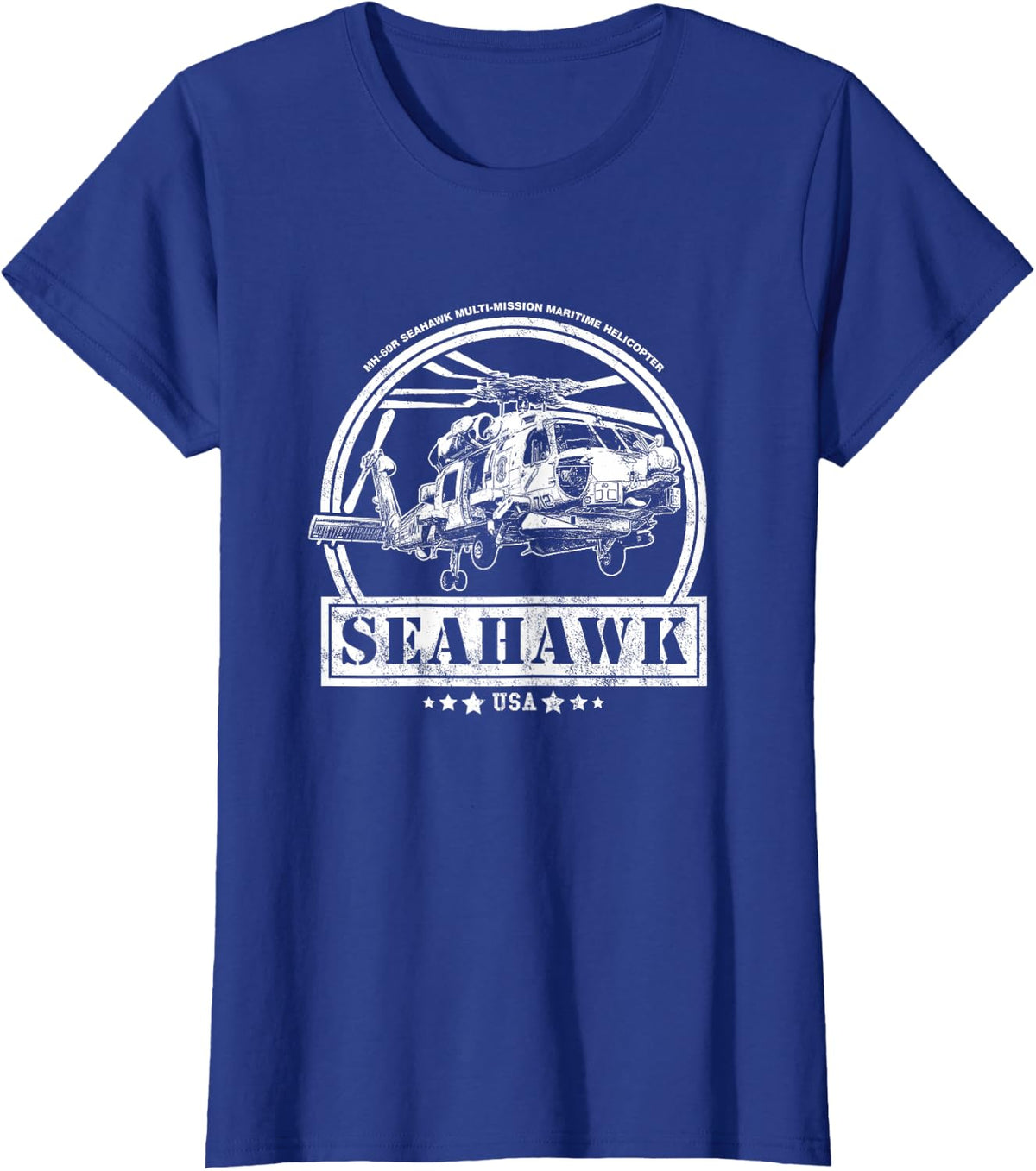 MH-60 Seahawk Helicopter T-Shirt - Royal Blue