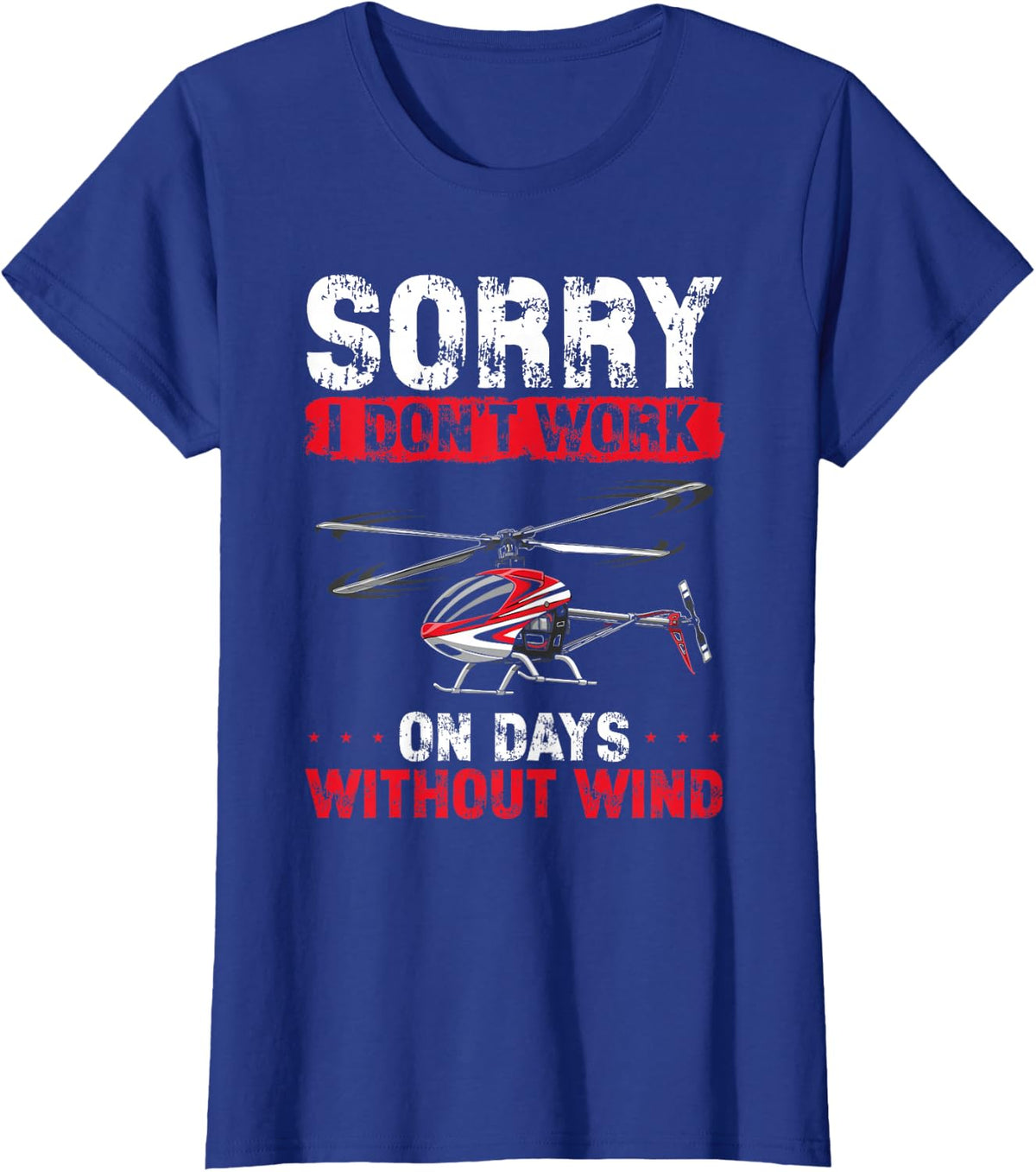 RC Helicopter Remote Control Design Graphic Hobby Pilot T-Shirt - Royal Blue