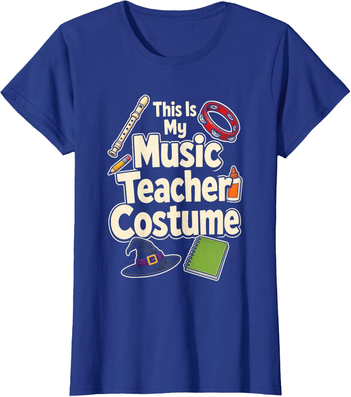 Elementary School Music Teacher This is My Costume T-Shirt - Royal Blue