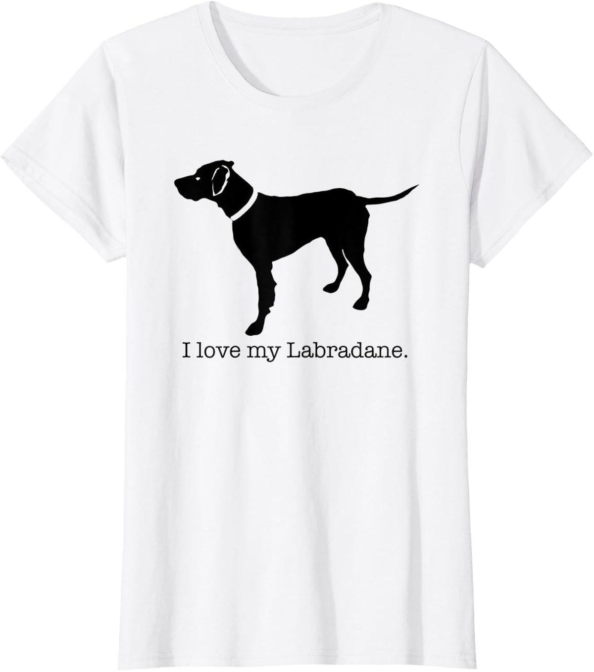 I love my labradane design T-Shirt - White