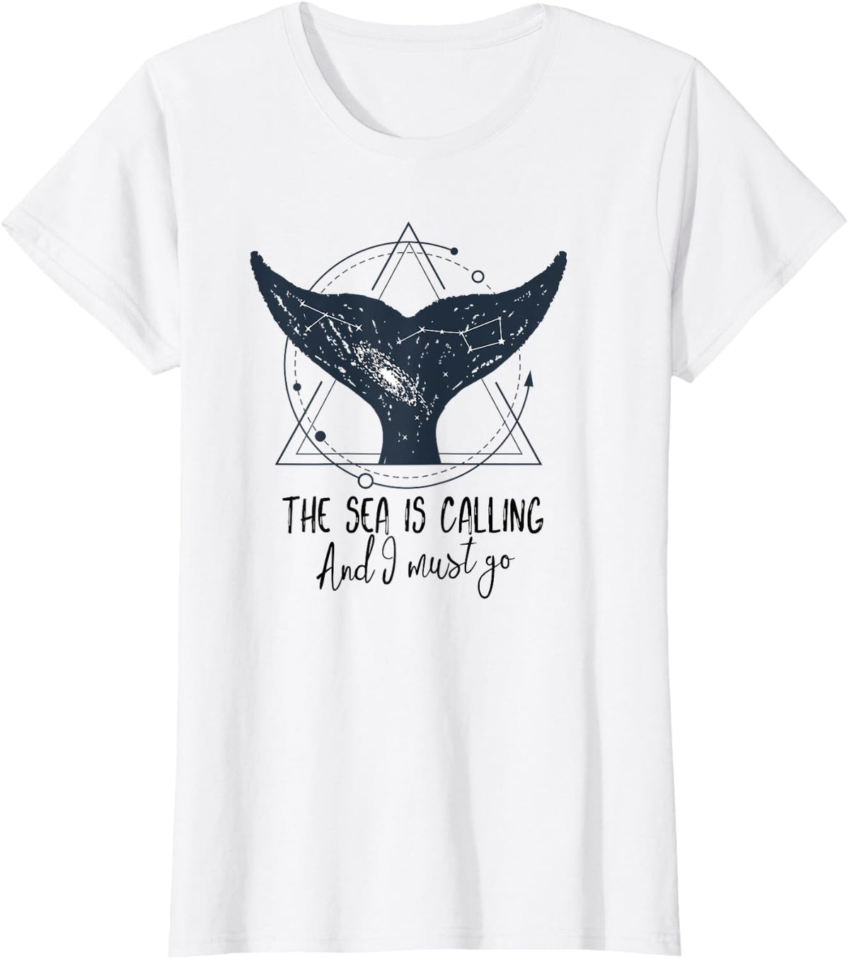 The Sea Is Calling I Must Go Whale Tshirt Orca Shirt Saying - White
