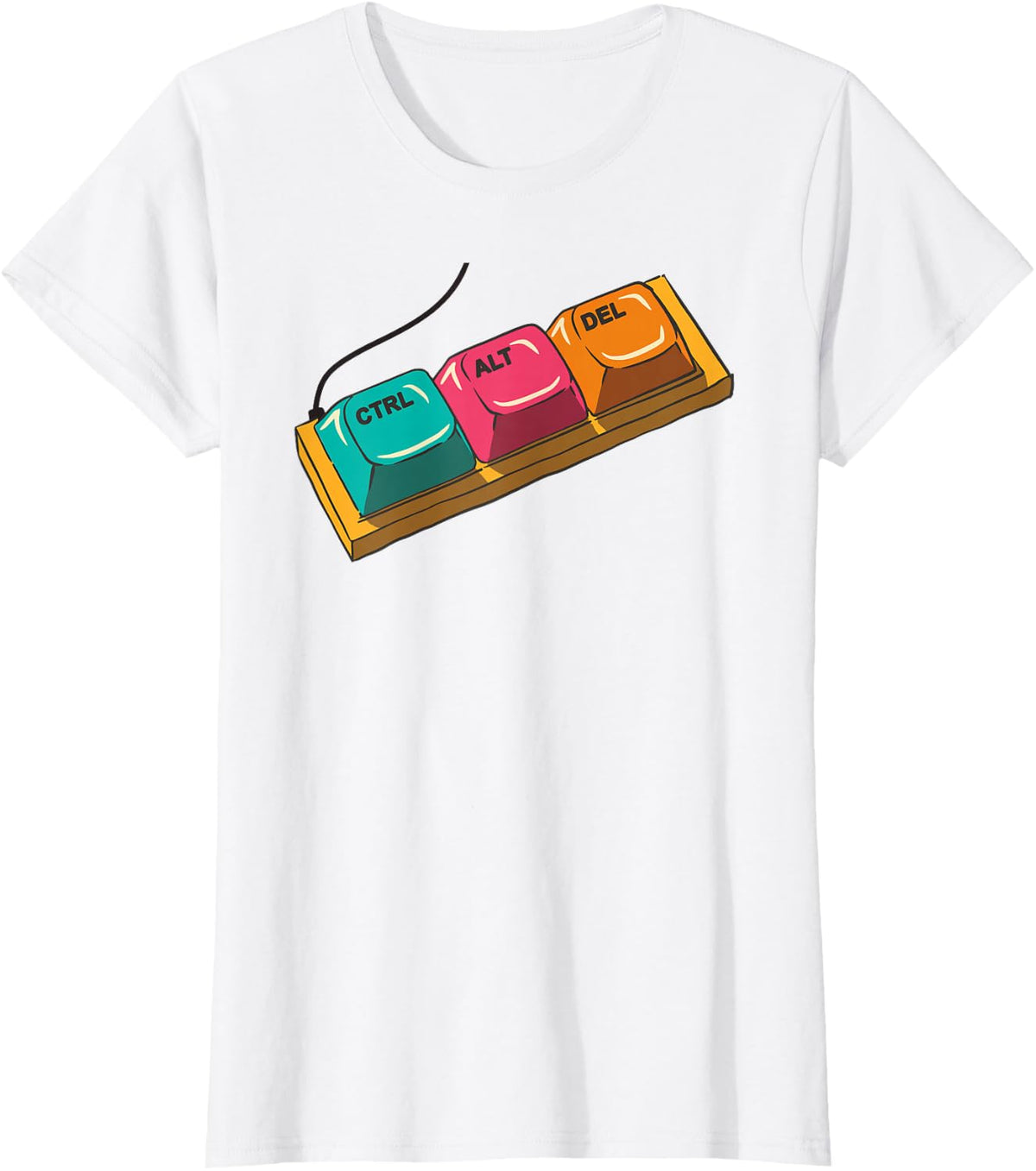 Control Alt Delete T-shirt I CTRL ALT DEL T-Shirt - White