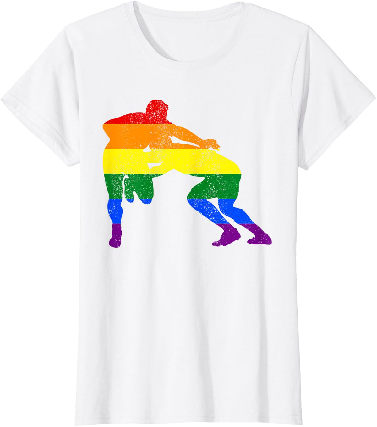 Rugby Gay Pride LGBTQ Rugby Player Supporters Fans T-Shirt - White
