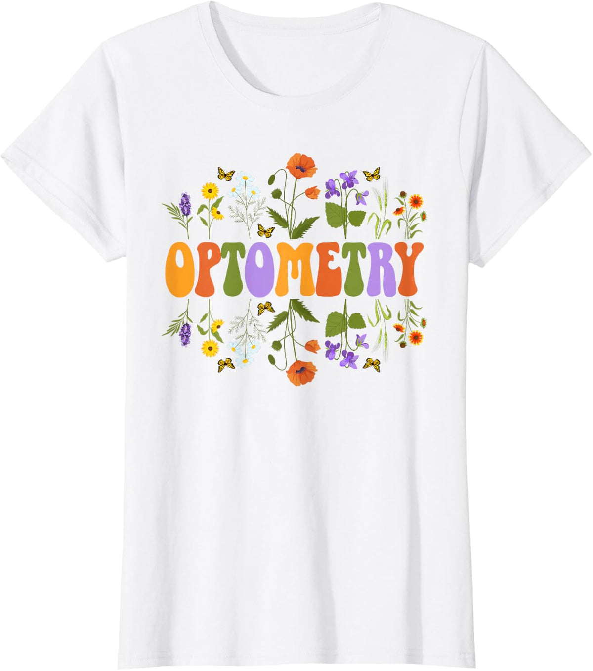 Optometry Groovy Optometrist Ophthalmic Tech Optician Tee T-Shirt - White
