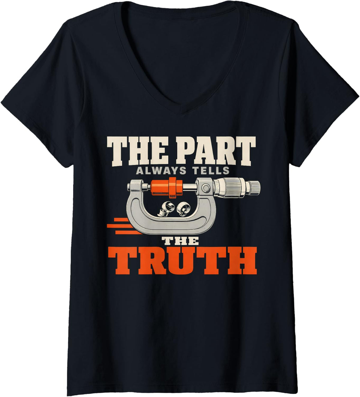 Women's CNC Machinist CNC Operator Precision Machinist Gift V-Neck T-Shirt - Black