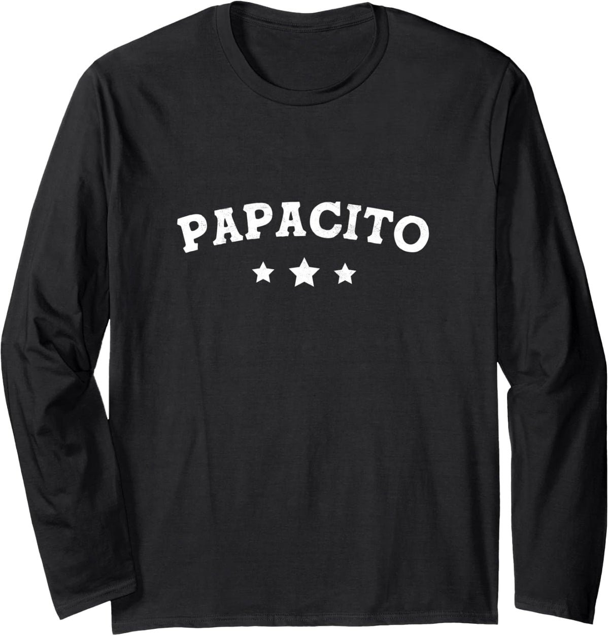 Papacito Retro Top Papi Chulo Cute Vintage Dad Dia Del Padre Long Sleeve T-Shirt - Adult Unisex Black