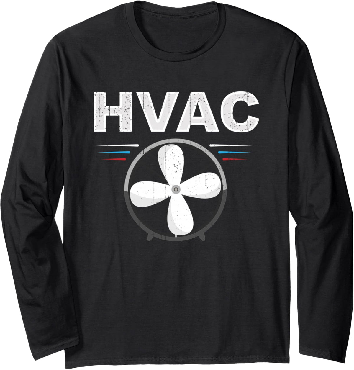 HVAC Tech for HVAC Long Sleeve T-Shirt - Adult Unisex Black