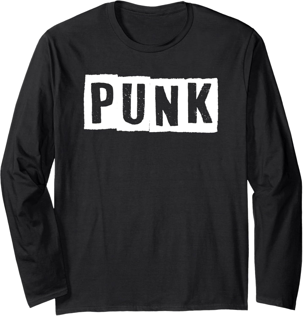 Gothic Punk Rock Heavy Metal Lover Fans Rocker Rockstar Emo Long Sleeve T-Shirt - Adult Unisex Black