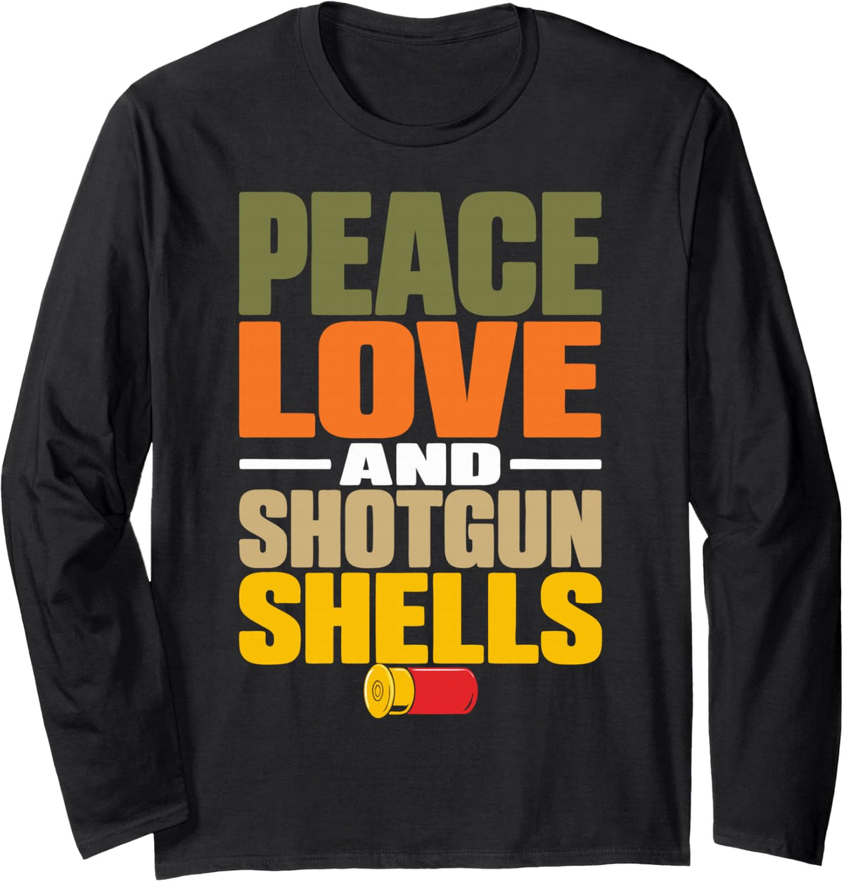 Duck Hunting Shotgun Waterfowl Hunter Long Sleeve T-Shirt - Adult Unisex Black