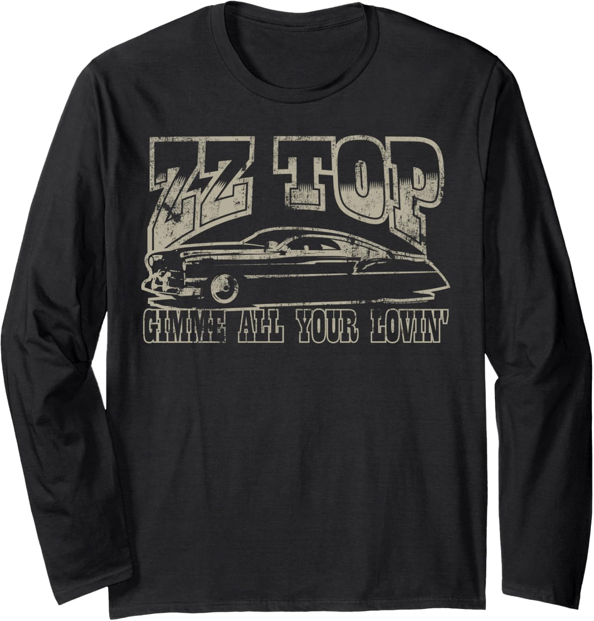 ZZ Top Gimme All Your Lovin' Long Sleeve T-Shirt - Adult Unisex Black