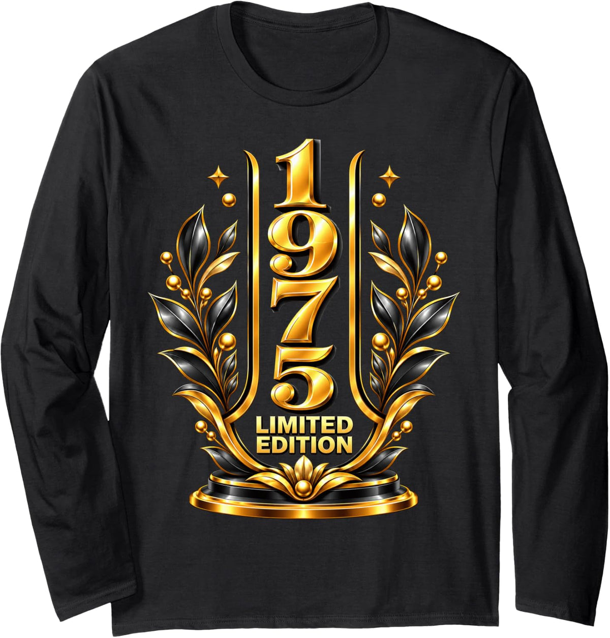 Limited Edition 1975 Man Woman 51. Birthday Long Sleeve T-Shirt - Adult Unisex Black