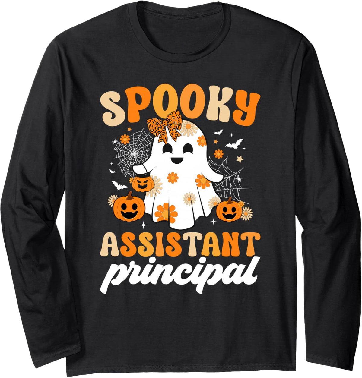 Spooky Assistant Principal Halloween Assistant Principals Long Sleeve T-Shirt - Adult Unisex Black