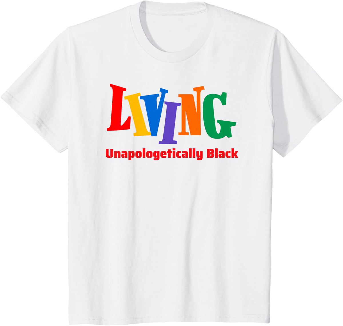Living Unapologetically Black Fun Culture Pride T-Shirt Tee for Men Women - White