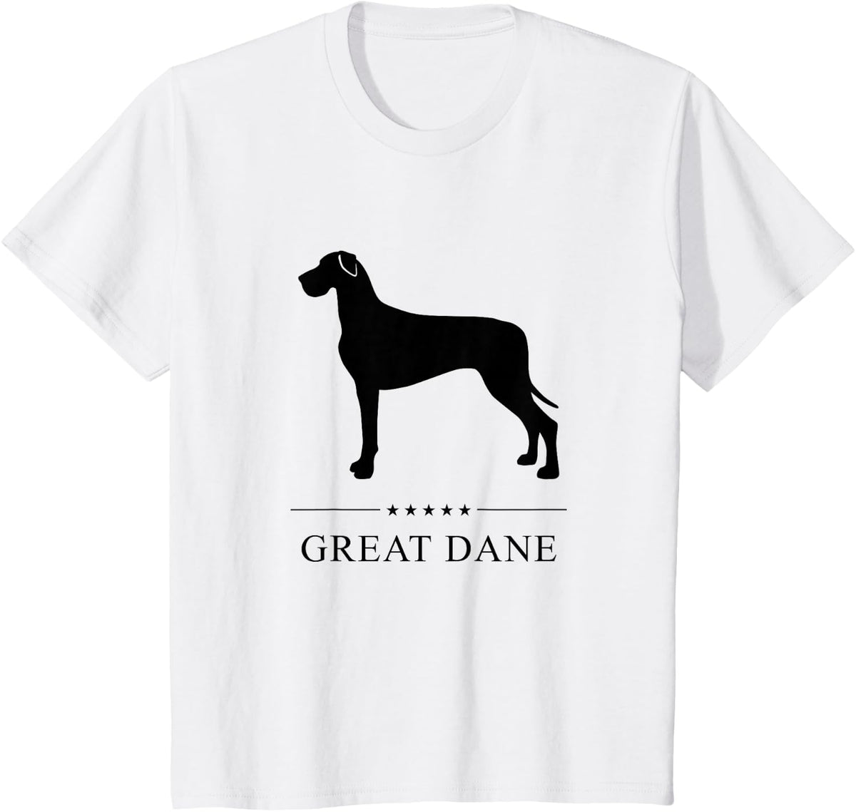 Great Dane Black Silhouette T-Shirt - White