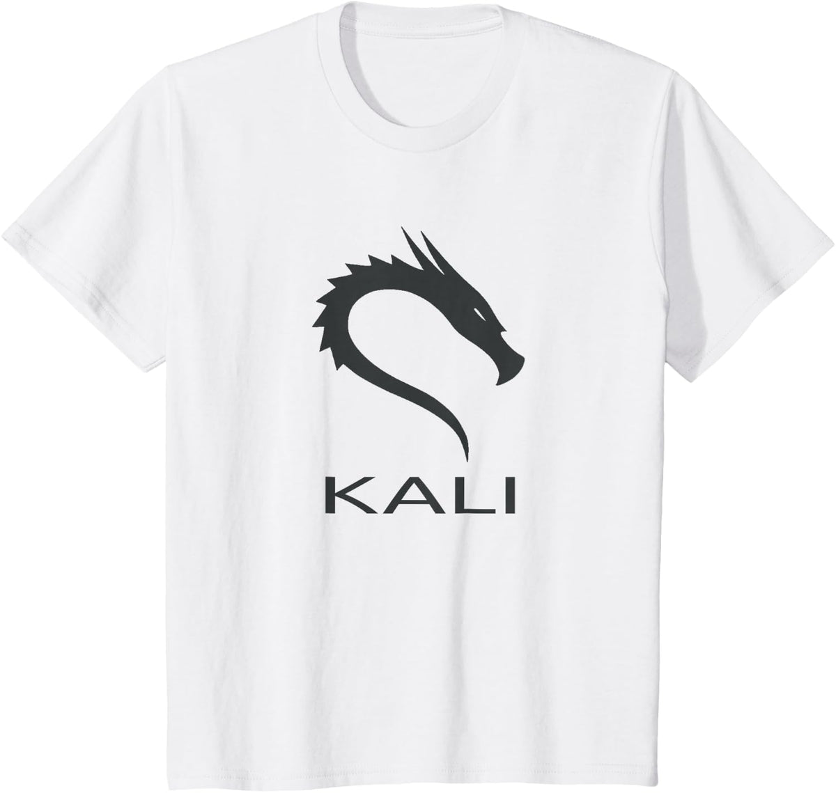 Kali Linux tagline T-Shirt with Dragon Open Source Os Tee T-Shirt - White