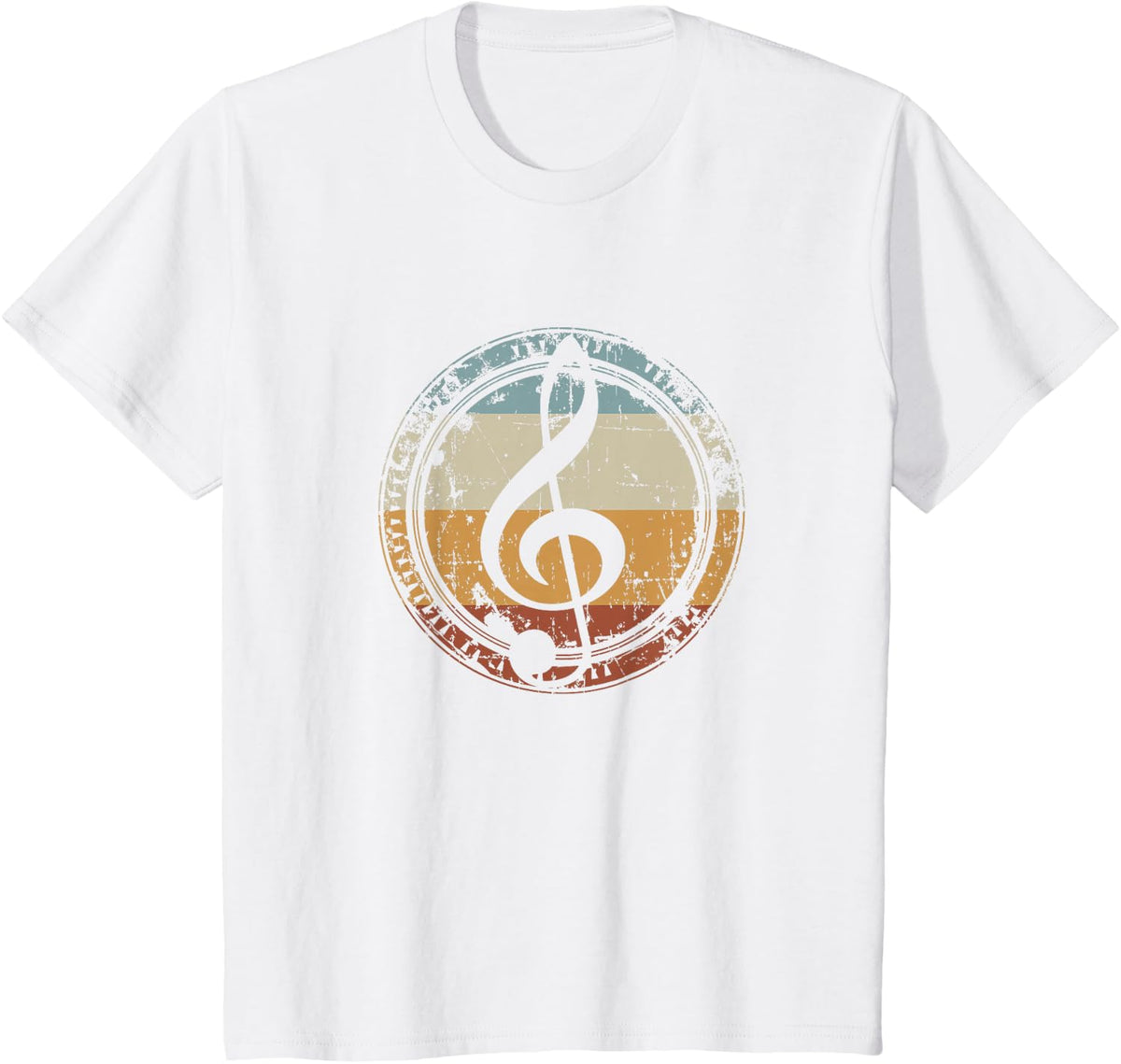 Vintage Treble Clef Music Teacher Shirt Tee for Musicians T-Shirt Gift - White