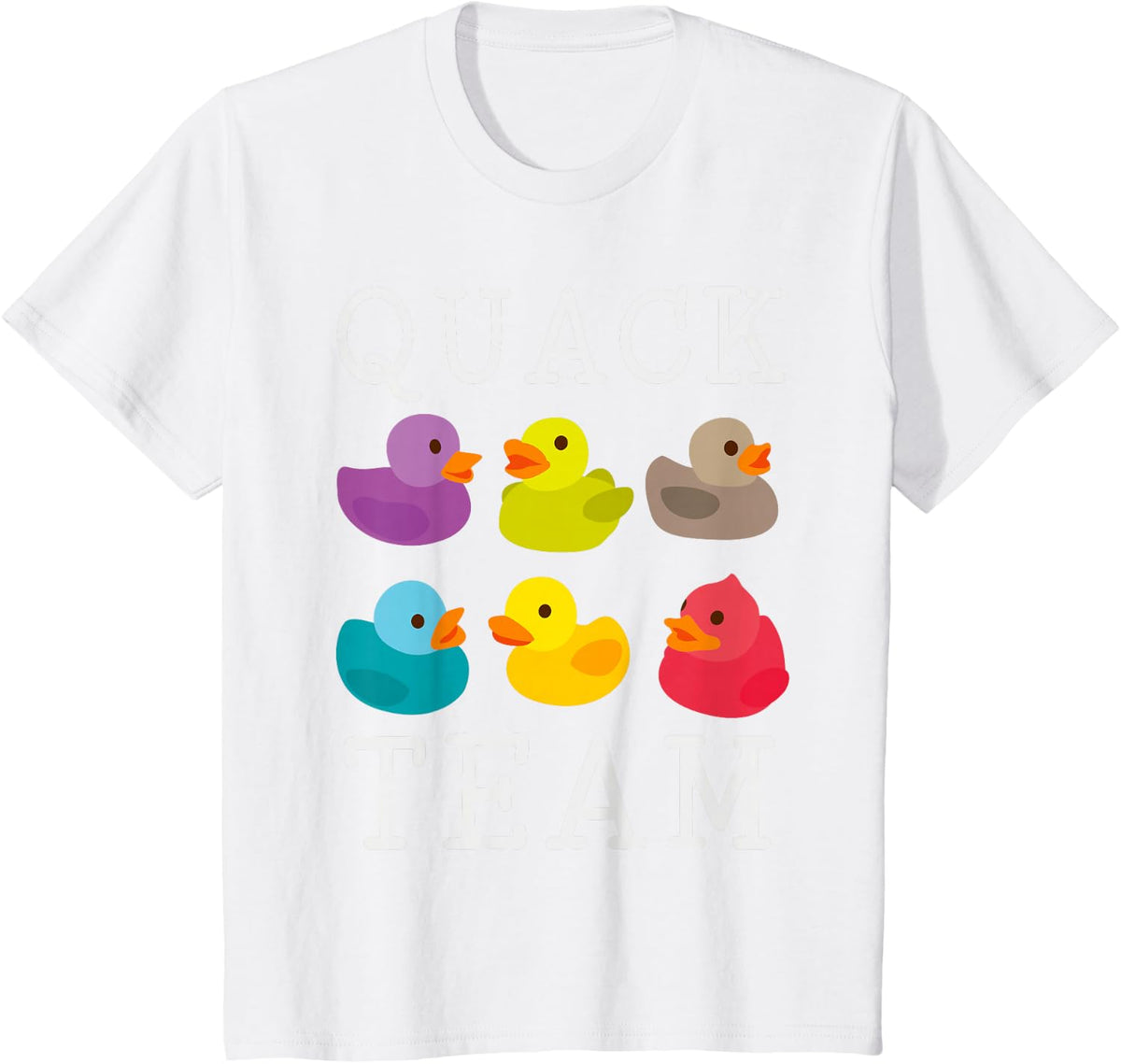 Quack Team Funny Duck Shirt for Kids T-Shirt Tee Duck Lover Gift - White