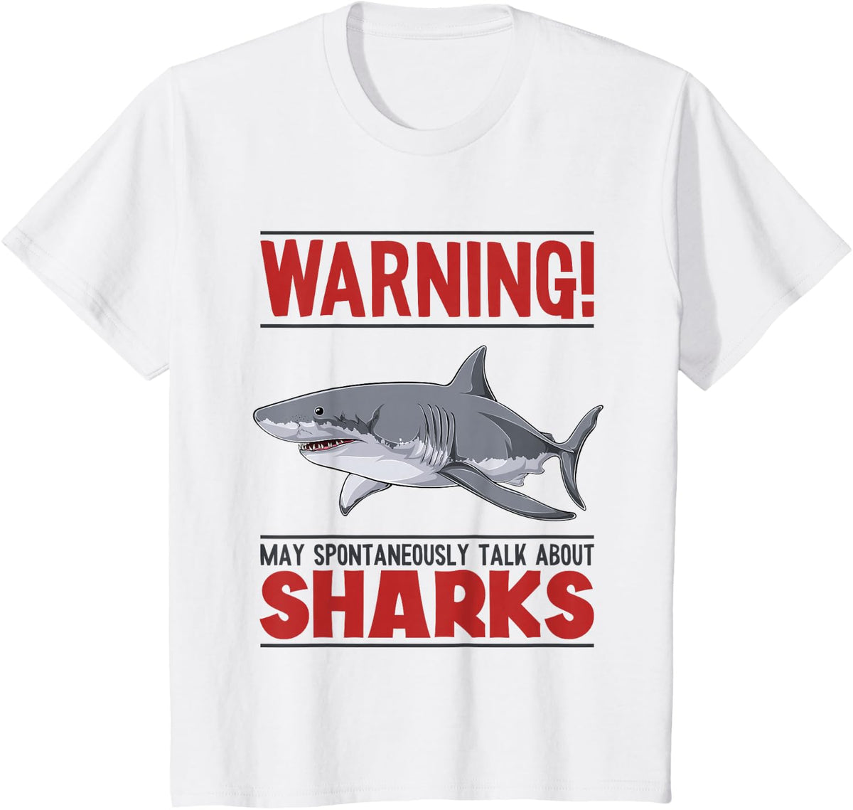 May Spontaneously Talk About Sharks White Whale Lover Shark T-Shirt - White