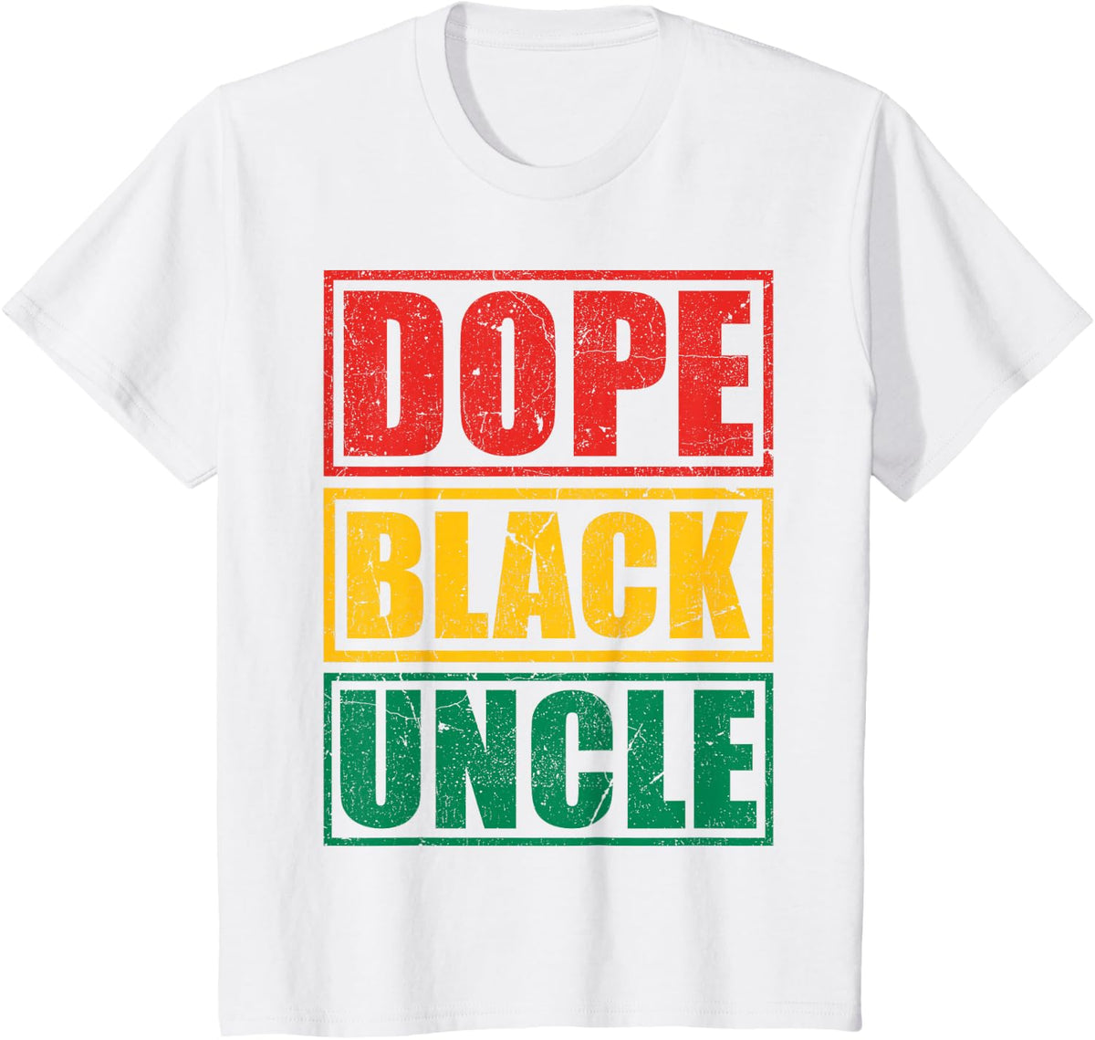 African American Dope Black Uncle Juneteenth T-Shirt Tee for Men Women - White