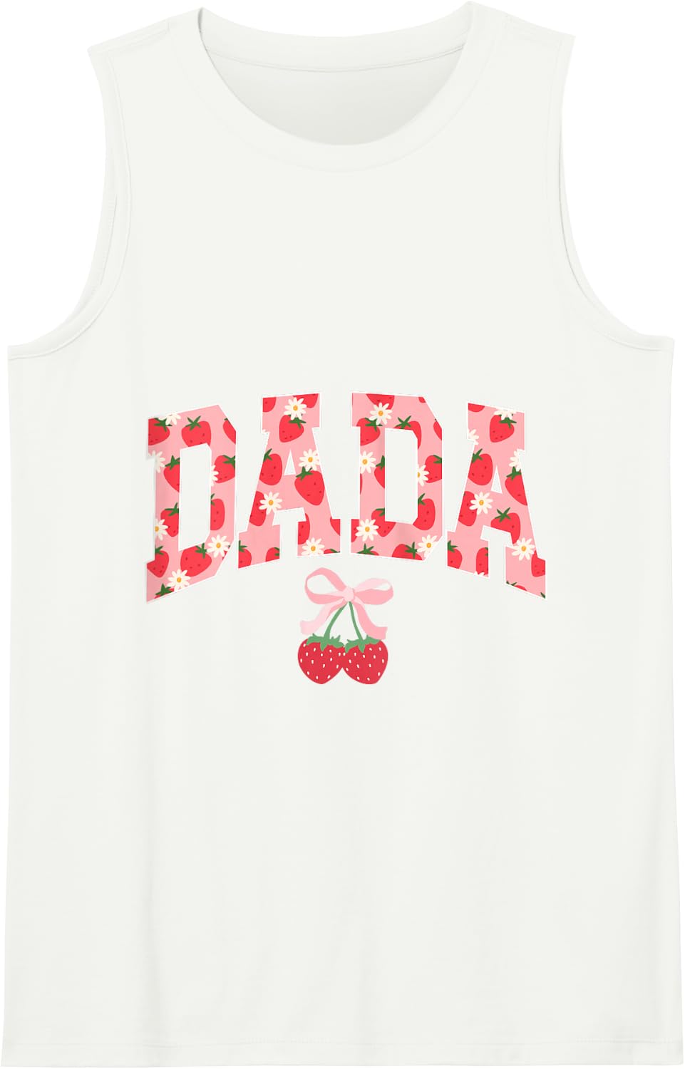 Dada Strawberry Birthday Tank Top - White