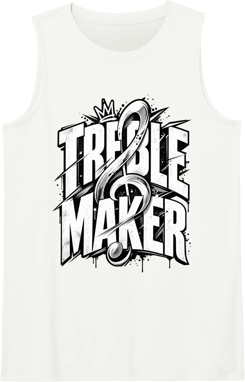 Musician Sleeveless Tank Top - White