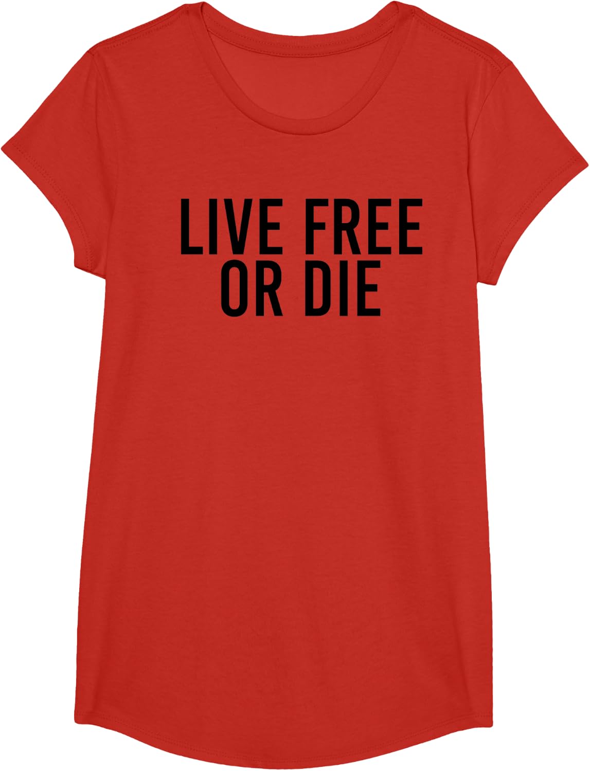 LIVE FREE OR DIE Shirt Funny New Hampshire 603 Gift Idea T-Shirt - Girls Red