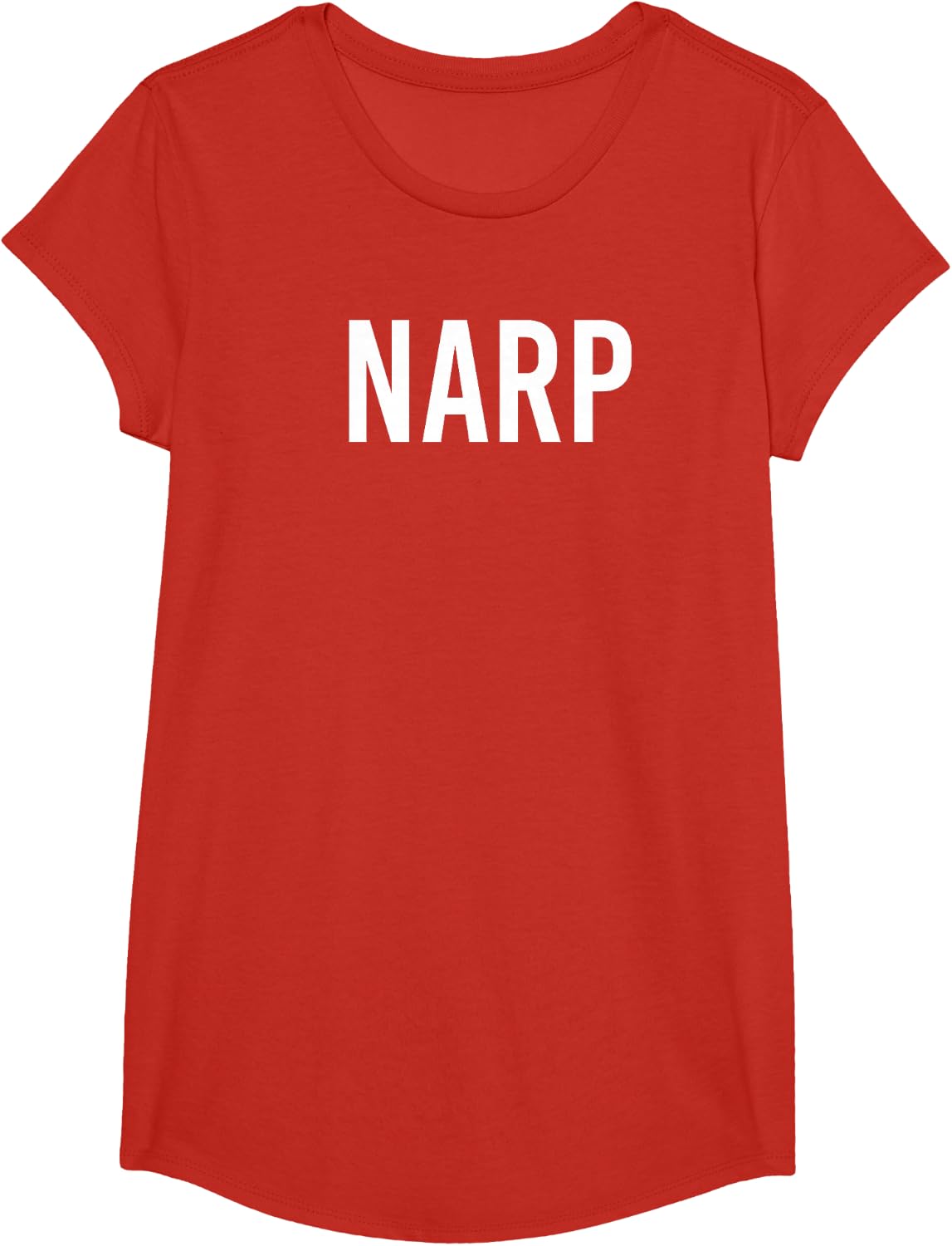 NARP Non-Athletic Regular Person Shirt Funny Lazy Gift Idea T-Shirt - Girls Red