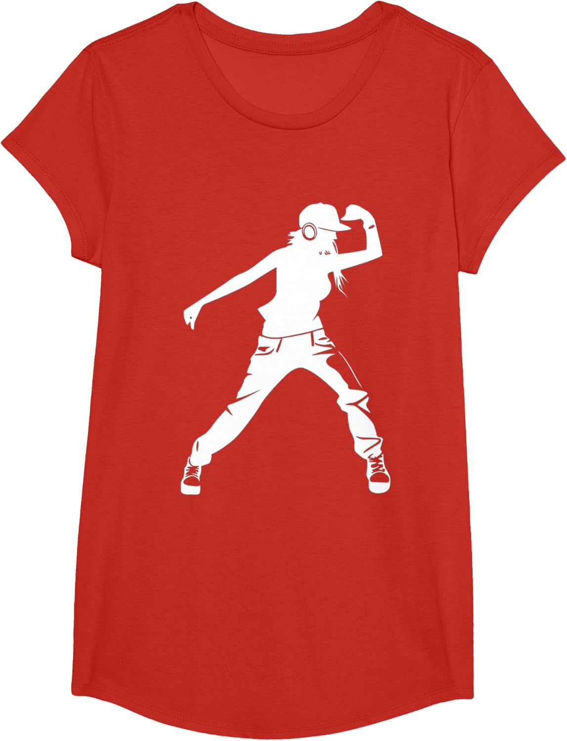 Girl Loves to Dance Hip Hop - Hiphop Dancer Breakdancing T-Shirt - Girls Red