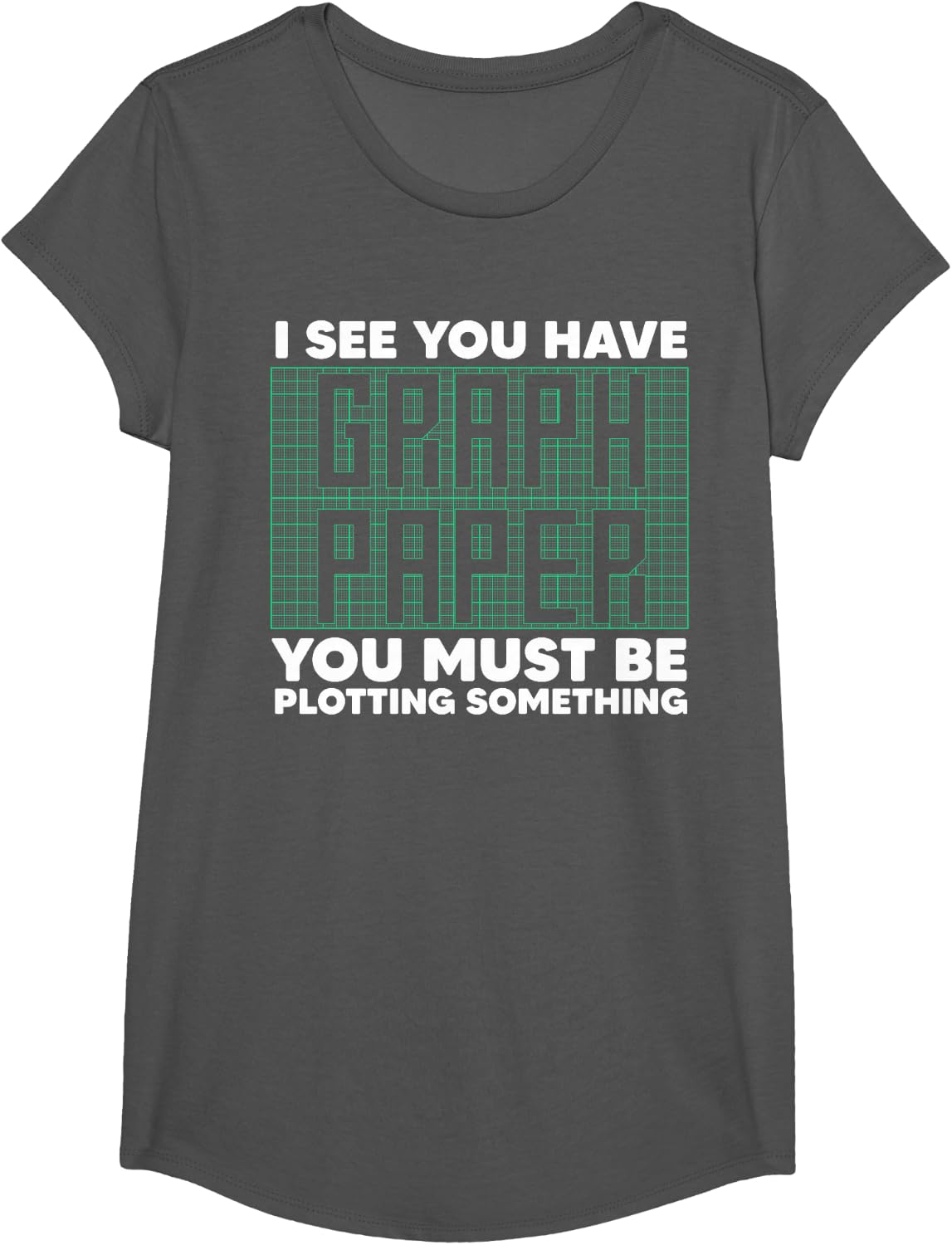 Funny Math Art For Men Women Mathematics Student Math Lover T-Shirt - Girls Asphalt Grey
