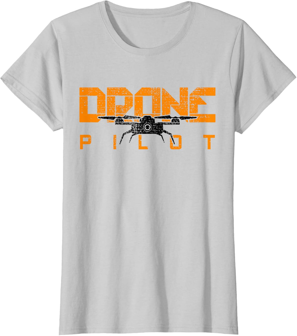 Drone Droning Quadcopter Pilot T-Shirt - Silver Grey