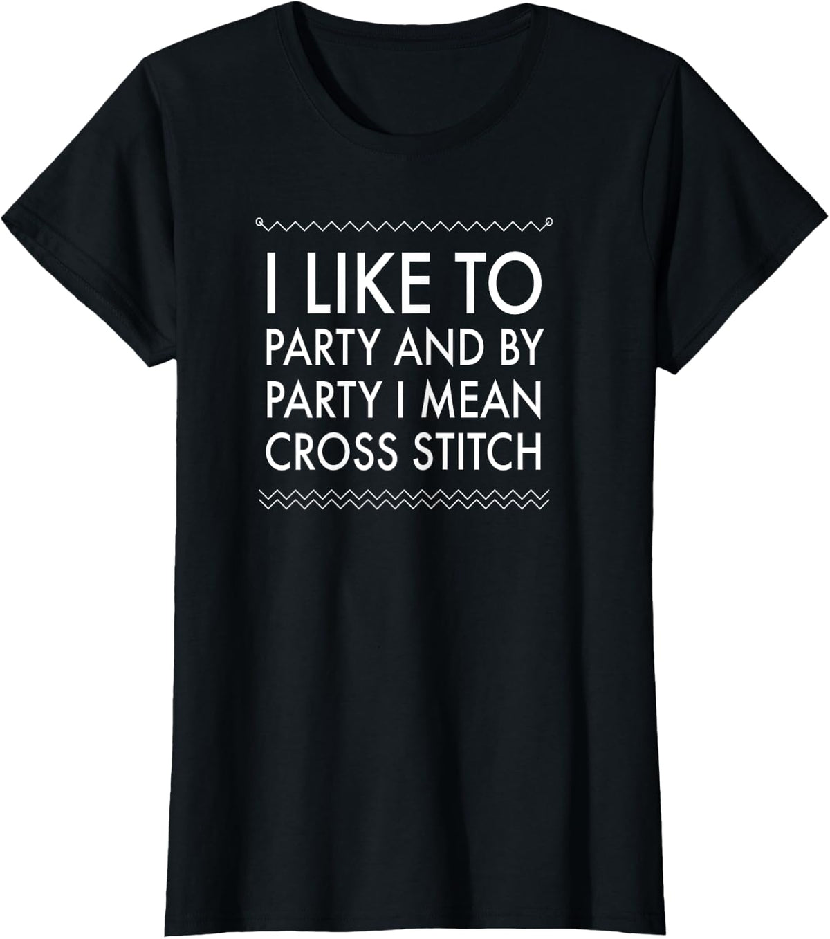 Cross Stitch Supplies Party Tee Shirt - Black
