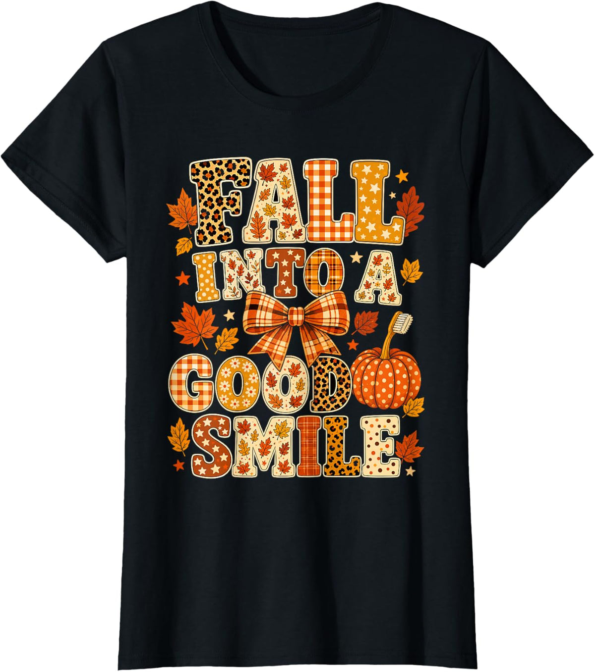 Dental Assistant Fall T-Shirt - Black