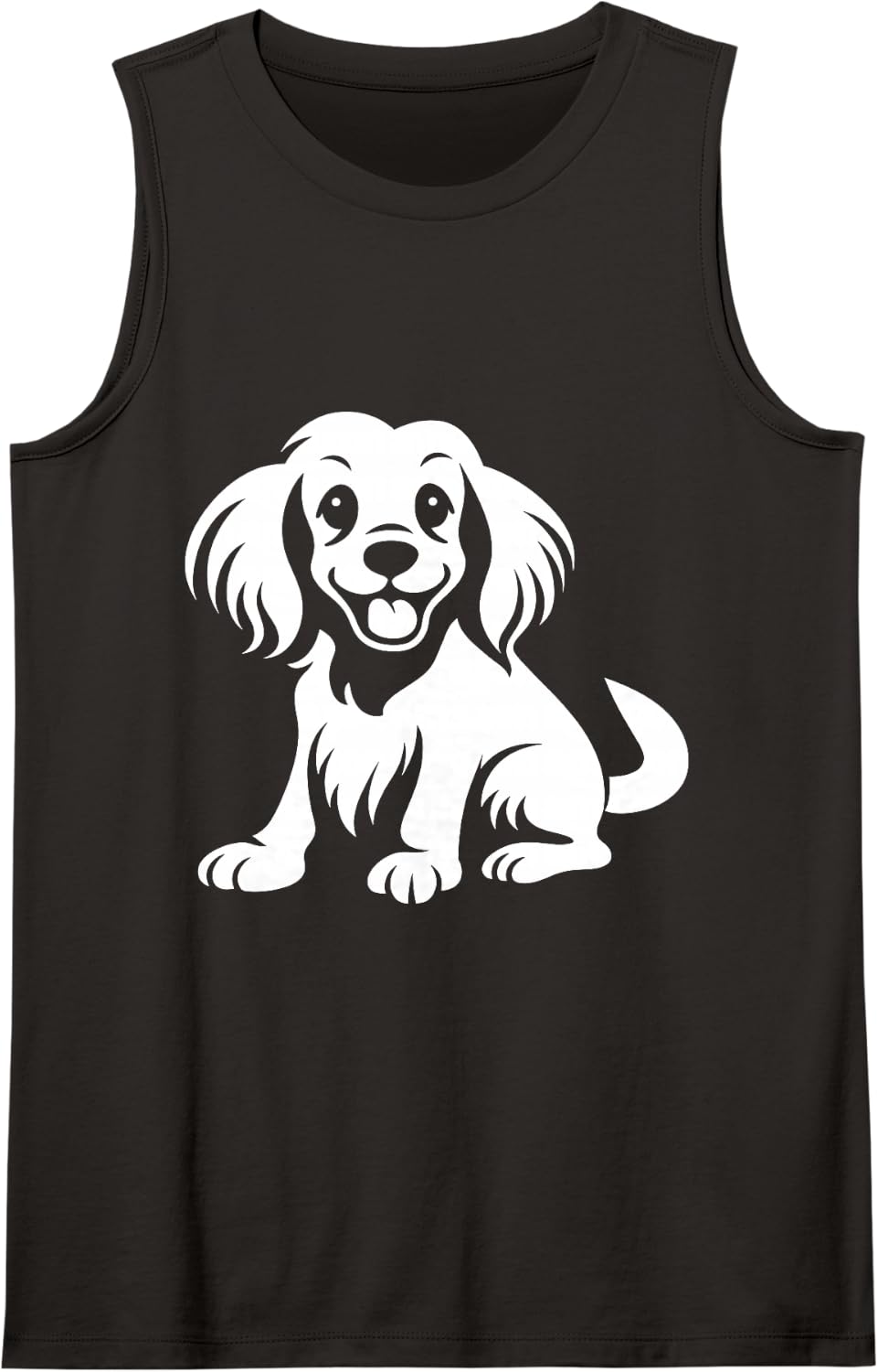 Simple Funny Baby Cockers Cute Simple Dog Cocker Tank Top - Black