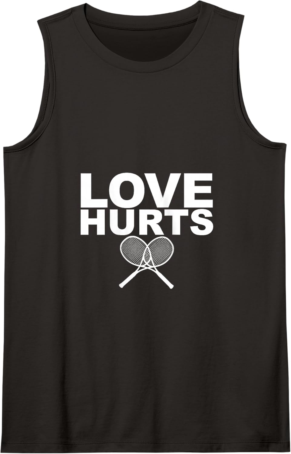 Love Hurts for Tennis Players, Coaches, Pros and Teams Tank Top - Black