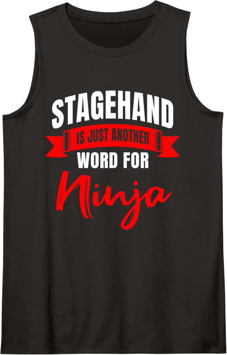 Stagehand Stage Propman Worker Sceneshifter Technician Sleeveless Tank Top - Black