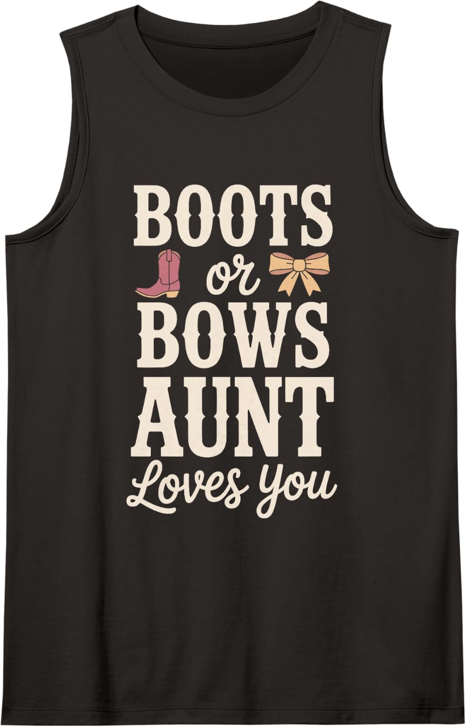Funny Gender Reveal Aunt Art for Aunt Women Gender Reveal Sleeveless Tank Top - Black