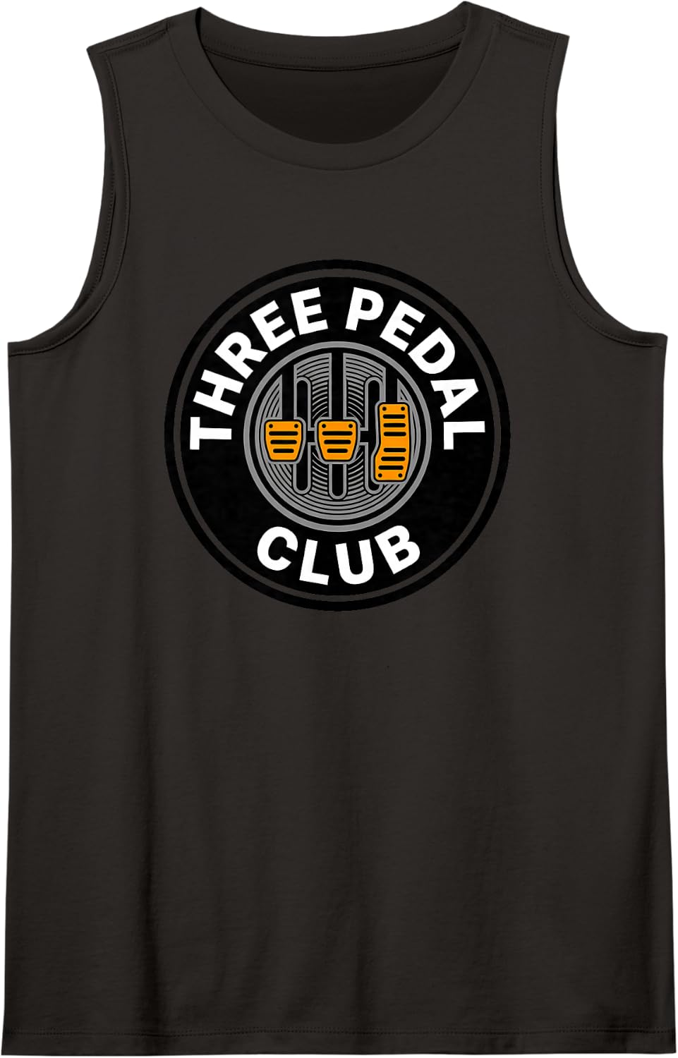 Manual Transmission Three Pedal Club Car Enthusiast Sleeveless Tank Top - Black
