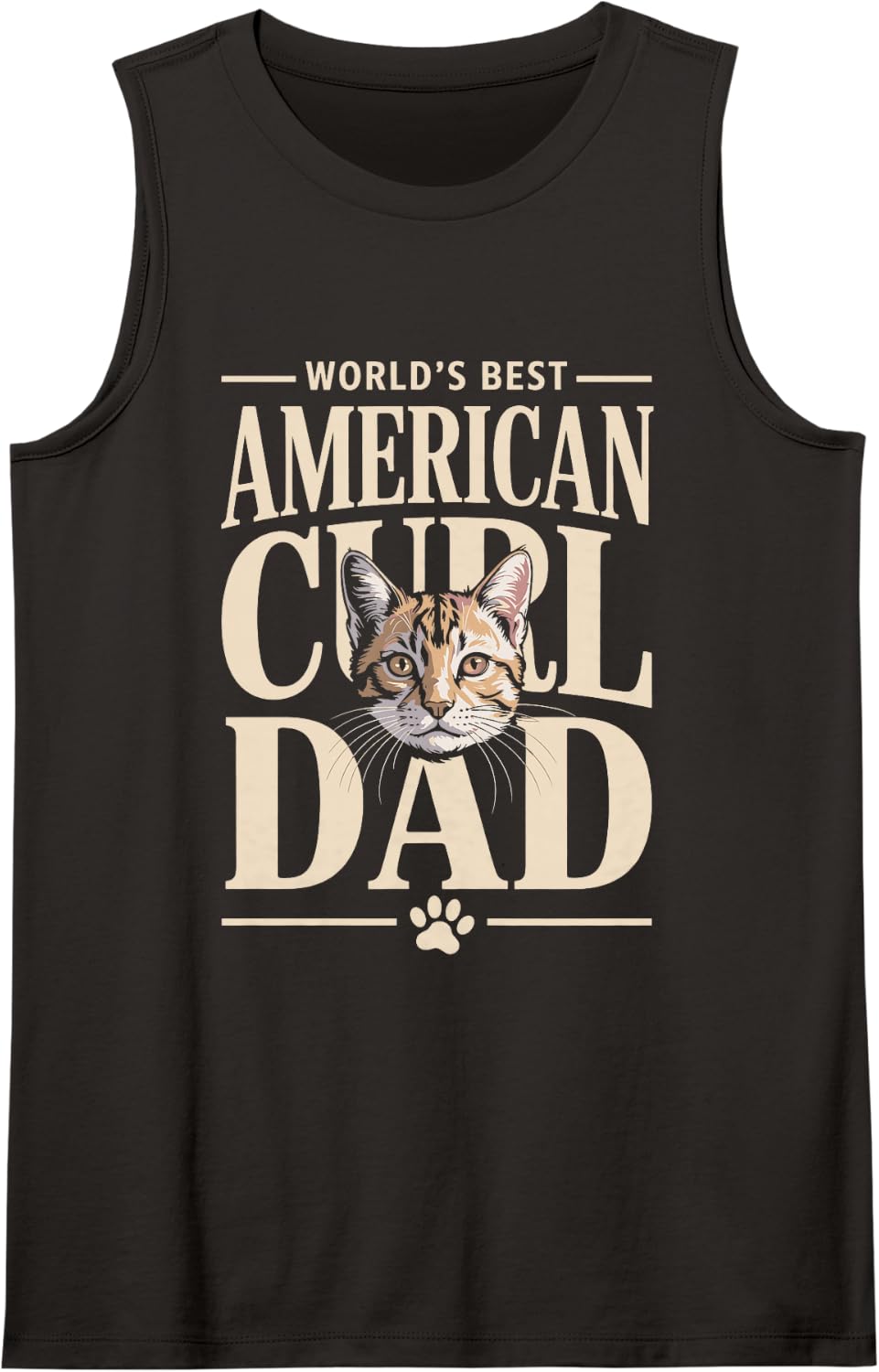 Best American Curl Dad Owner Lover Tank Top - Black