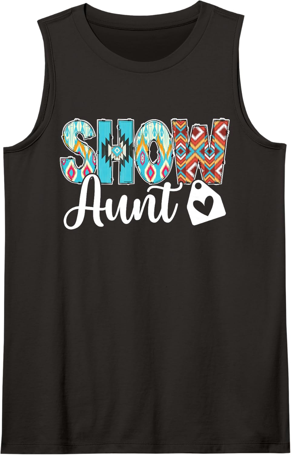 Livestock Show Aunt Livestock Show Auntie Sleeveless Tank Top - Black