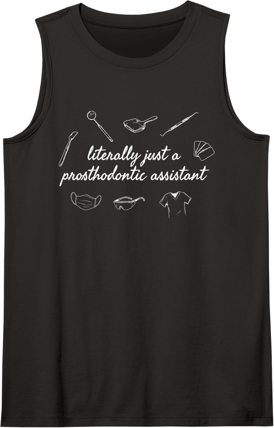 Prosthodontic Assistant Prosthetic Dental Auxiliary Sleeveless Tank Top - Black