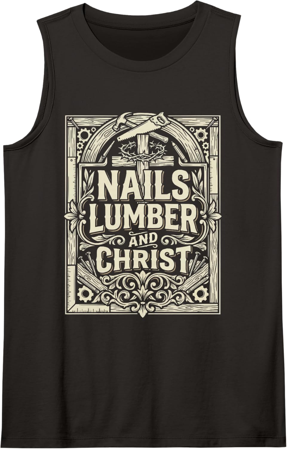 Christian Carpenter Jesus Christ Woodworker Carpentry Sleeveless Tank Top - Black