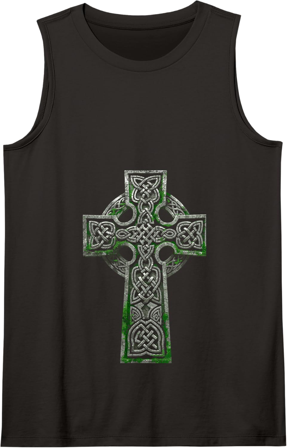 Celtic Knot Cross, Celtic, Irish, Ireland, Celt, UK, Cross Tank Top - Black