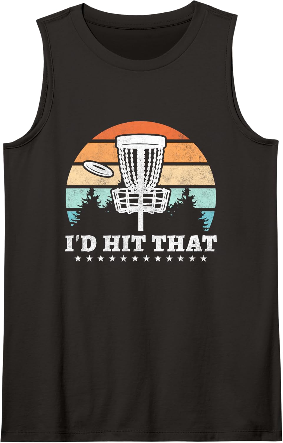 I'd Hit That, Disc Golf Sleeveless Tank Top - Black