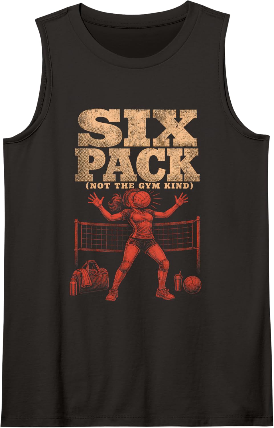 Volleyball Mom Sleeveless Tank Top - Black